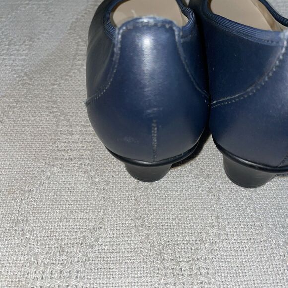 SAS Women’s Slip On Pumps Size 6 M Blue Leather Comfort Formal - Picture 11 of 12